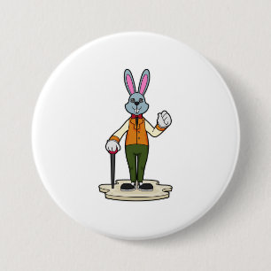 Kaninchen als Gentleman mit Cane Button