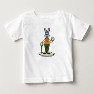 Kaninchen als Gentleman mit Spazierstock Baby T-shirt