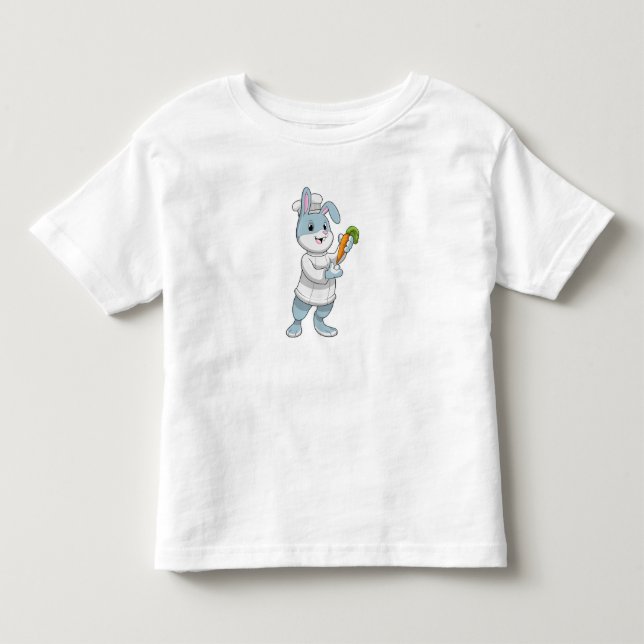 Kaninchen als Koch mit Carrot Kleinkind T-shirt (Vorderseite)