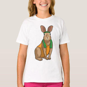 Kaninchen als Läufer mit Handtuch T-Shirt