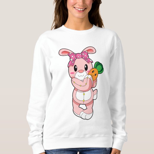 Kaninchen als Spielzeug Sweatshirt (Vorderseite)