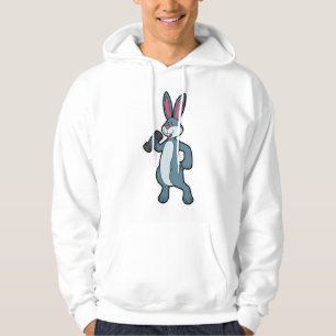 Kaninchen am Krafttraining mit Dumbell Hoodie