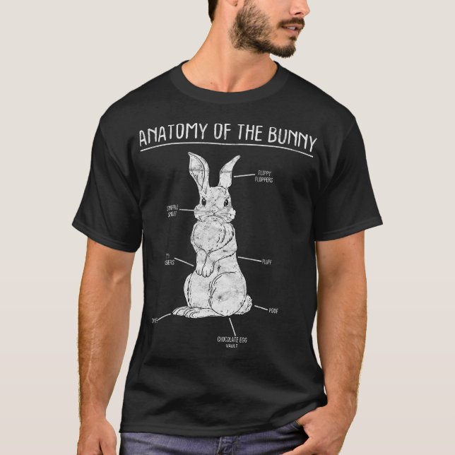 Kaninchen-Anatomie Bunny Lover Tierfütterhalter Ge T-Shirt (Vorderseite)