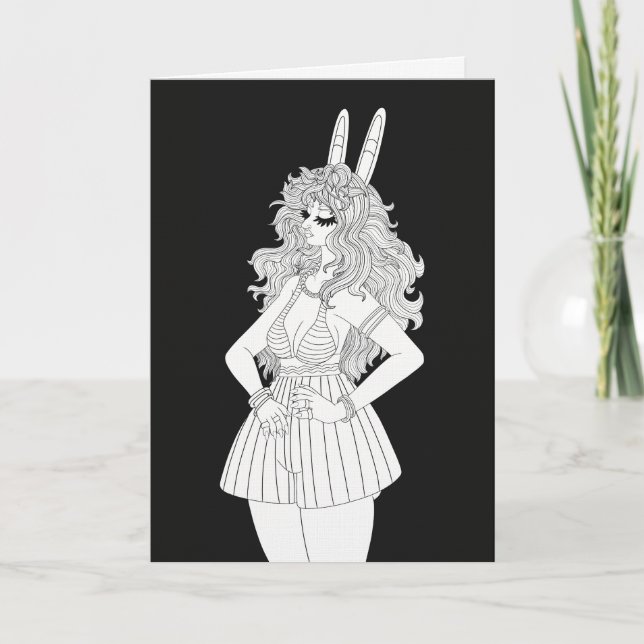 Kaninchen-Anthro Karte (Vorderseite)