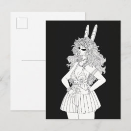 Kaninchen-Anthro Postkarte