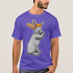 Kaninchen auf Cricket mit Cricket-Fledermaus1 T-Shirt