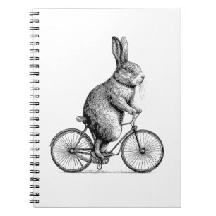 Kaninchen auf dem Bike Bunny Bicycle Men W Notizblock