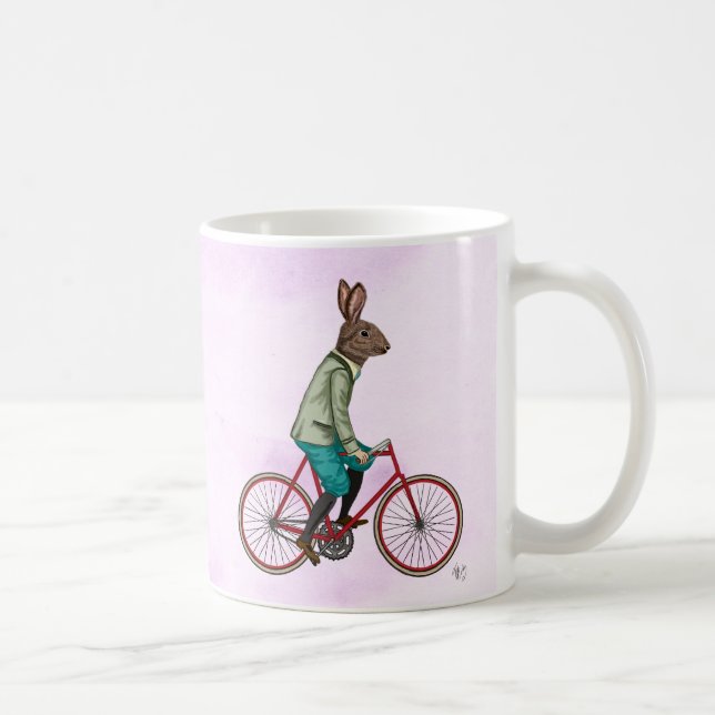 Kaninchen auf dem Fahrrad 3 Kaffeetasse (Rechts)