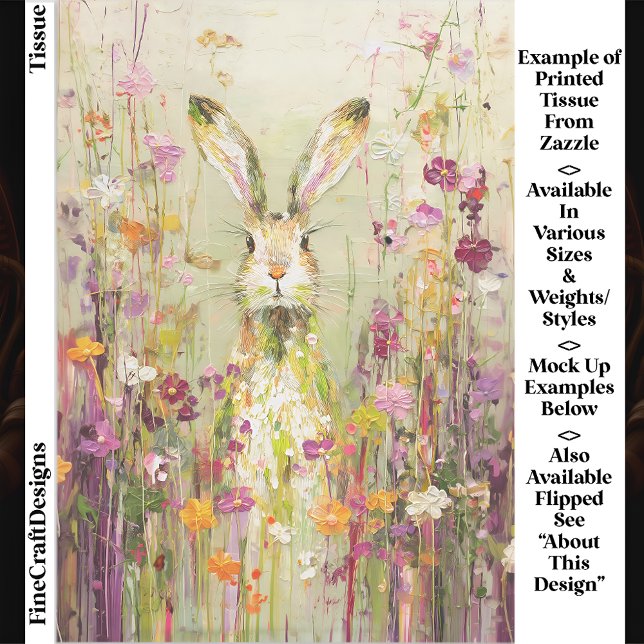 Kaninchen auf Wiese der Wildblumen EE3R Entdeckung Seidenpapier (Von Creator hochgeladen)