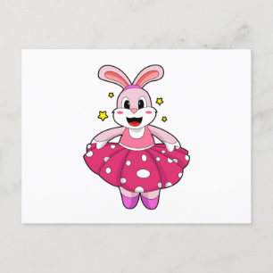 Kaninchen beim Ballett-Tanz Postkarte