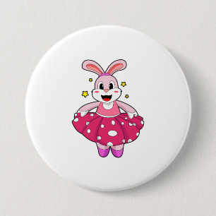 Kaninchen beim Balletttanz Button