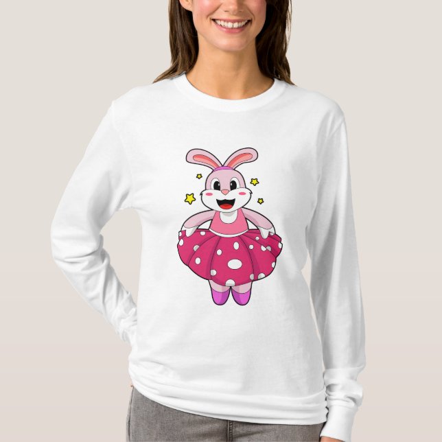 Kaninchen beim Balletttanz T-Shirt (Vorderseite)