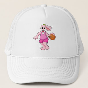 Kaninchen beim Basketballsport Truckerkappe