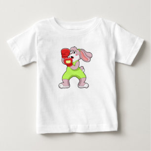 Kaninchen beim Boxen mit Boxhandschuhen Baby T-shirt