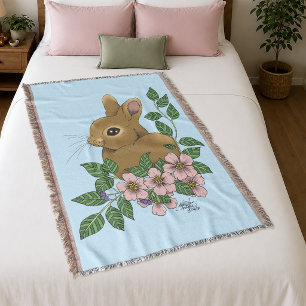 Kaninchen-Blume Decke