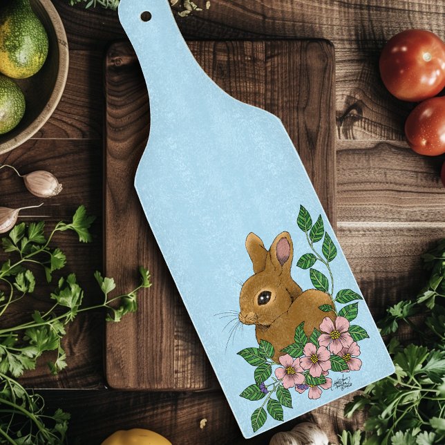 Kaninchen-Blume Schneidebrett (Von Creator hochgeladen)