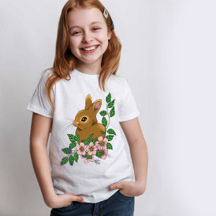 Kaninchen-Blume T-Shirt
