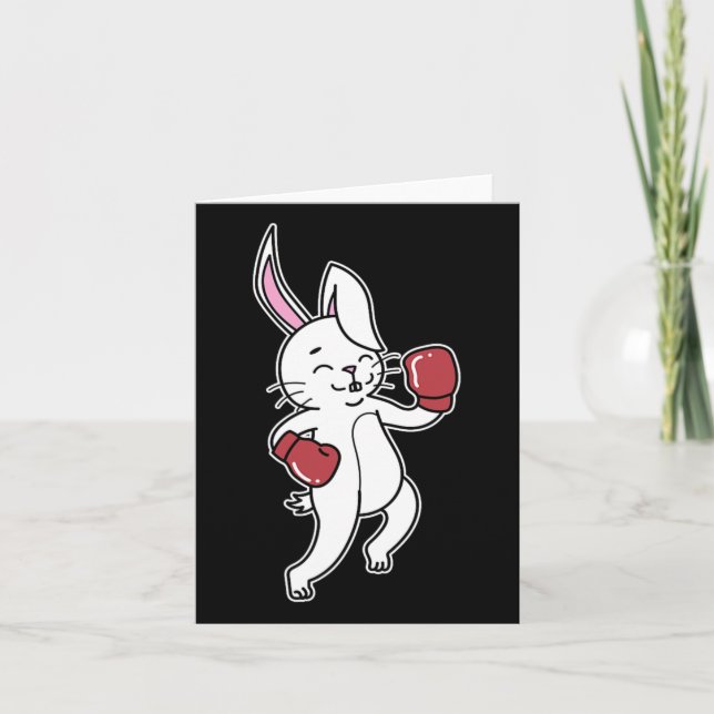 Kaninchen Boxing Karte (Vorderseite)