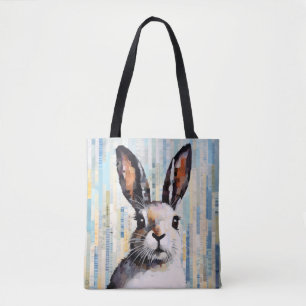 Kaninchen Bunny Animal Art Deco Paint Tasche