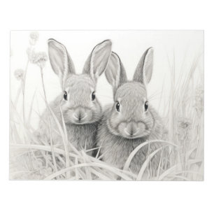 Kaninchen Bunny Animal Discovery Wilde Natur Tinte Notizblock