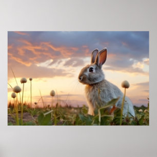 Kaninchen Bunny Animal Nature Majestic Wild Poster