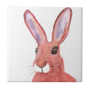 Kaninchen Bunny Hare Floral Animal Wildlife Woodla Fliese