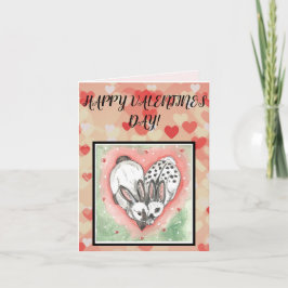 Kaninchen Bunny Valentine Herz Rosa Rosa Pet Frien Karte