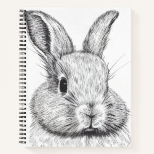 Kaninchen Bunny Wild Nature Animal Illustration Ar Notizbuch