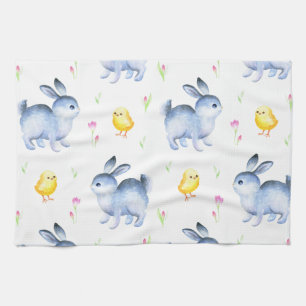 Kaninchen & Chicks Lover Geschenk, glückliches Ost Geschirrtuch