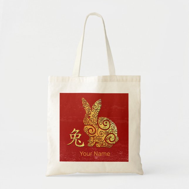 Kaninchen Chinesisches Sternzeichen Horoskop Tragetasche (Vorne)
