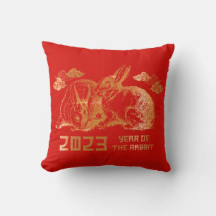 Kaninchen Chinesisches Sternzeichen Lunar Neujahr  Kissen