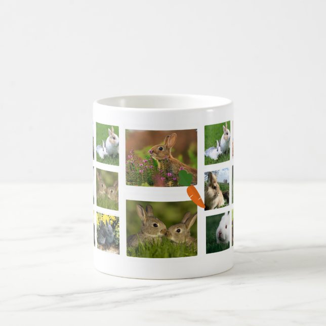 Kaninchen-Collagen-Foto-Tasse (rund) Kaffeetasse (Mittel)