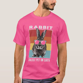Kaninchen Coolster Haustier auf der Erde Retro-Son T-Shirt