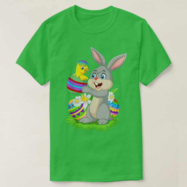 Kaninchen, das ein Baby-Kick-Hatching von einer Es T-Shirt (Design vorne)