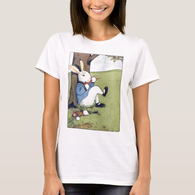 Kaninchen, das eine Karotte isst T-Shirt (Vorderseite)