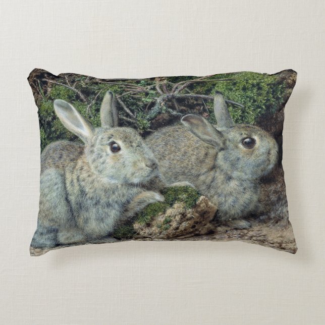 Kaninchen Dekokissen (Vorderseite)