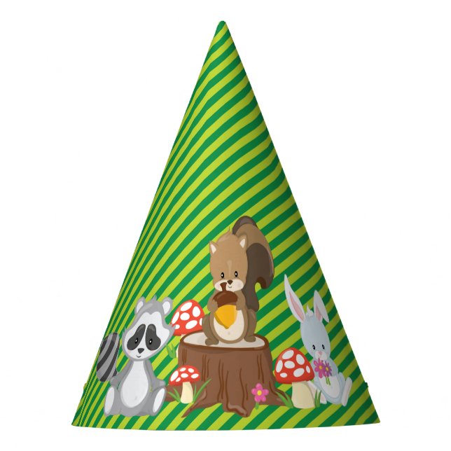 Kaninchen der Waldtier-| des Waschbär-| des Partyhütchen (Vorderseite)