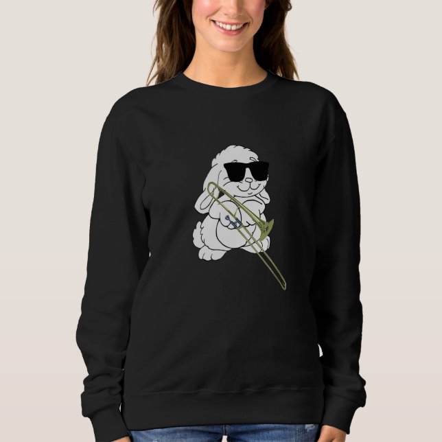 Kaninchen, die eine Sonnenbrille tragen, die Tromb Sweatshirt (Vorderseite)