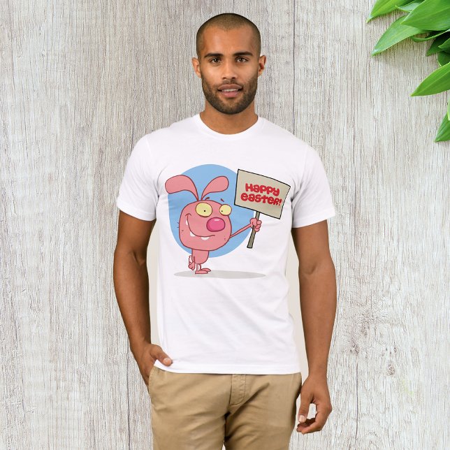 Kaninchen, die einen glücklichen Ostersigniker-T - T-Shirt (Von Creator hochgeladen)