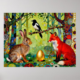 Kaninchen, Elster, Fuchs und „Das Geheimnis des Wa Poster