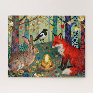 Kaninchen, Elster, Fuchs und „Das goldene Gänseei“