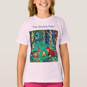 Kaninchen, Elster, Fuchs und „Der Weg des Teilens“ T-Shirt