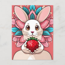 Kaninchen, Erdbeere, Mandala, Postüberquerung