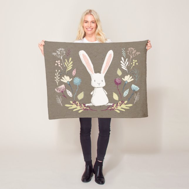 Kaninchen Fleece Baby Blanket - Kleiner Hasen (Beispiel)