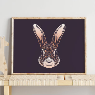 Kaninchen Forest Animal Rabbit Wall Print Poster