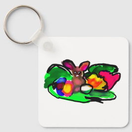 Kaninchen Frühlingsliebe Schlüsselanhänger