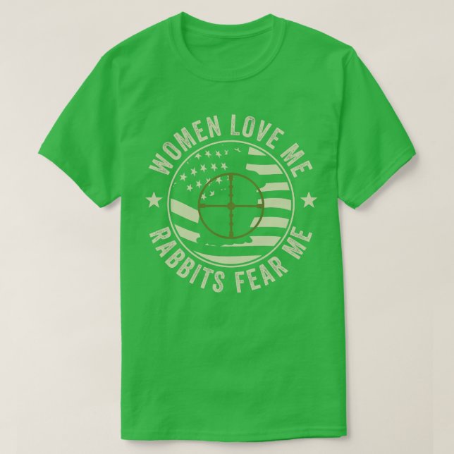 Kaninchen fürchten mich vor der Hasen-Hunter-Hasen T-Shirt (Design vorne)