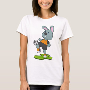 Kaninchen Fußballspieler Fußball Sport T-Shirt