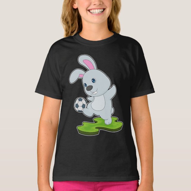 Kaninchen-Fußballspieler T-Shirt (Vorderseite)