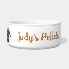 Kaninchen fütternd Schüssel